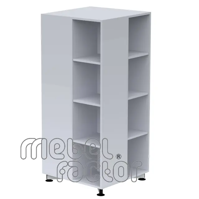 Rotating shelf with four levels