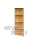 Ъглова офис етажерка с четири нива