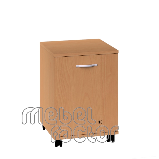 Mobile office pedestal with cabinet