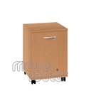 Mobile office pedestal with cabinet