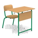 Single school combo desks RONDO H71cm with front, rightward