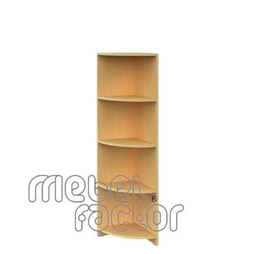 Ъглова офис етажерка с четири нива