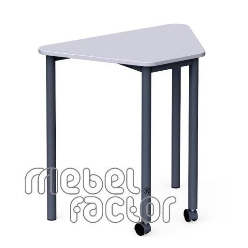 Modular, school table TRAPEZE-M H76cm, mobile