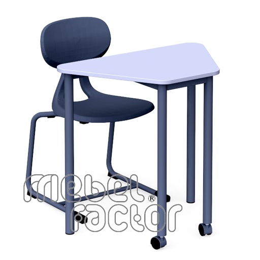 Modular, school table TRAPEZE-M H71cm, mobile