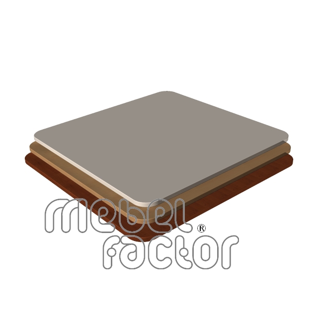 Square tabletop 80x80/1,8cm, rounded corners