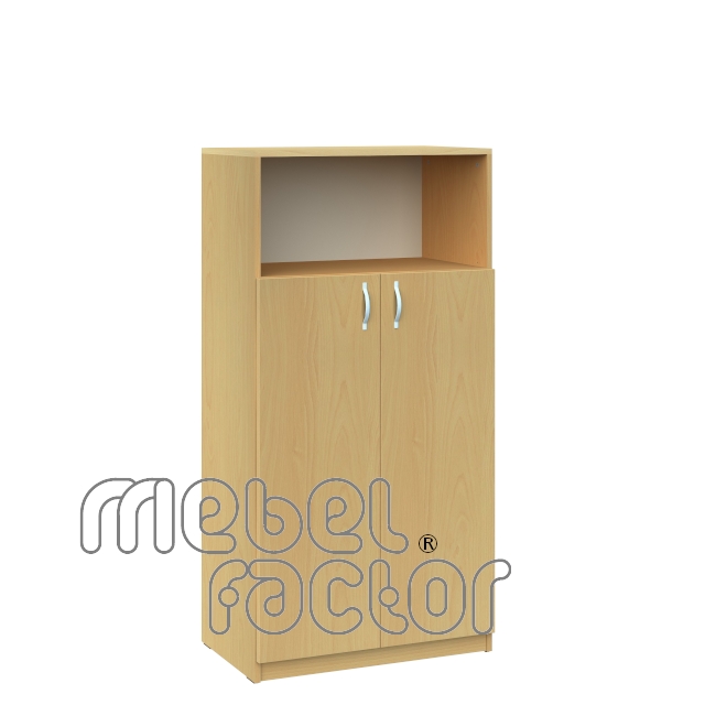 Double office cupboard with four levels and doors 3H