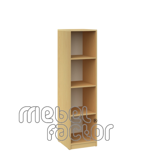 Single office shelf with four levels