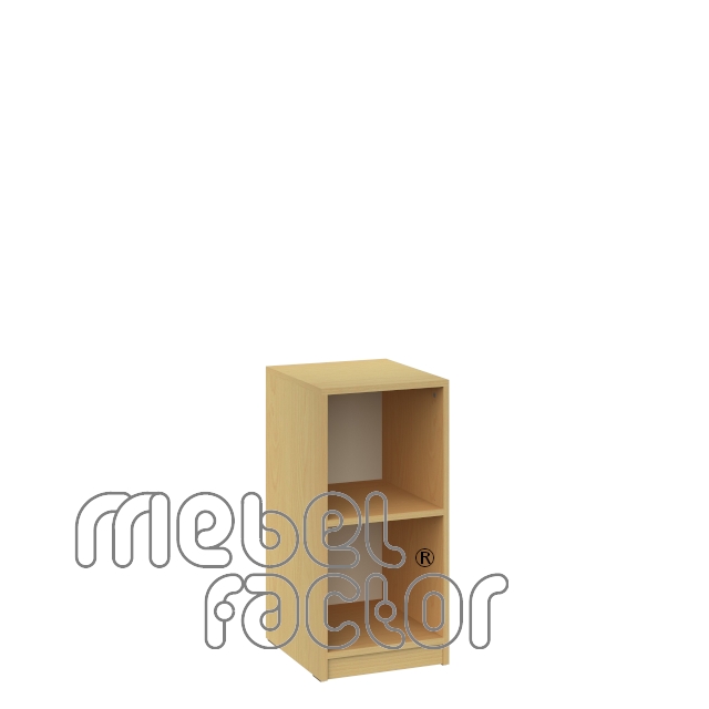 Single office shelf with two levels