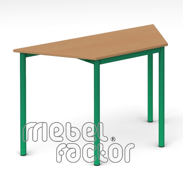 School table RONDO trapezoid 120x52cm, H71cm.