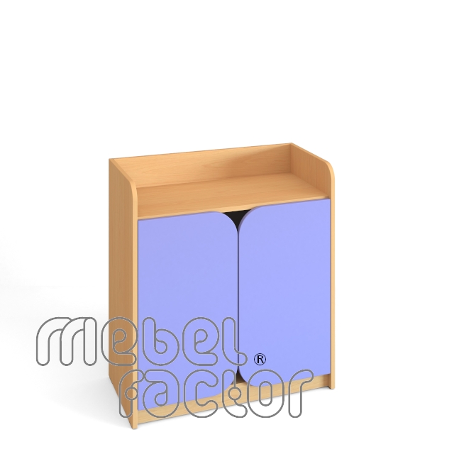 Double cupboard with two levels and doors