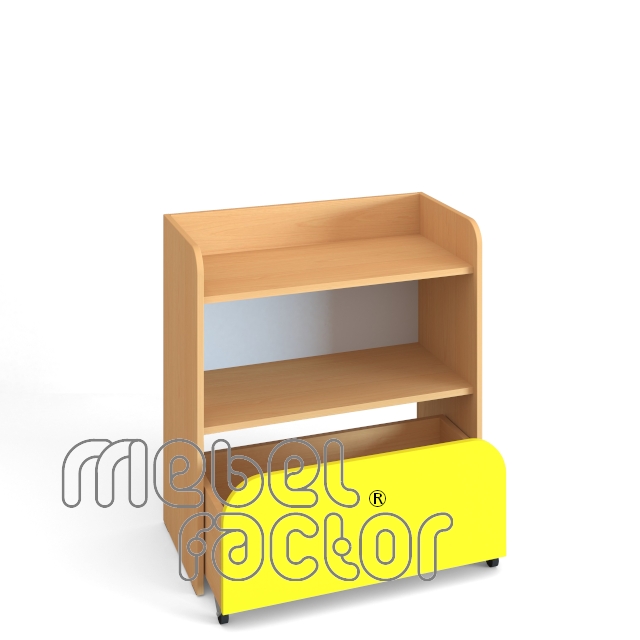 Double cupboard with two levels and drawer