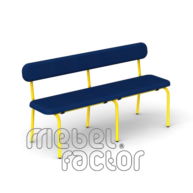 Upholstered bench SAVULEN with backrest 120/ H31cm