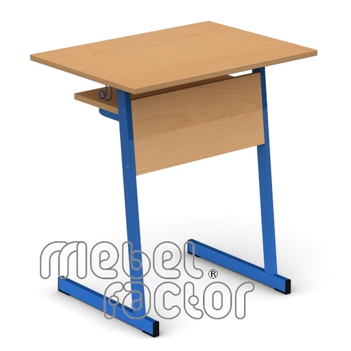 Едноместна маса ТИНА Н76см с чело и рафт