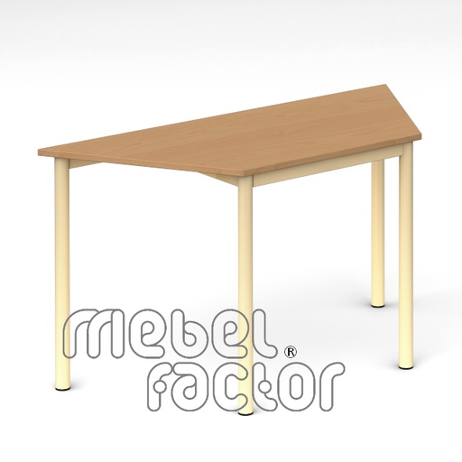 School table RONDO trapezoid 120x52cm, H65cm