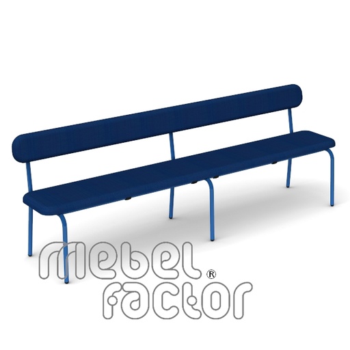 Upholstered bench SAVULEN with backrest 180/ H35cm
