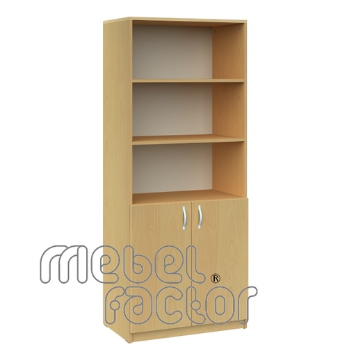 Double office cupboard with five levels and doors 2H