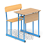 Single combo desk UNIVERSAL H76cm. Plywood seat and backrest.