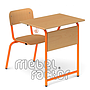 Single school combo desks RONDO H65cm with front, rightward