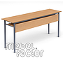 Triple table RONDO H82cm with front and shelf