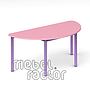 Children table RONDO semicircle 120x60cm, H53cm