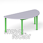 Children table RONDO semicircle 120x60cm, H46cm