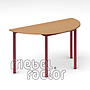 School table RONDO semicircle 120x60cm, H65cm