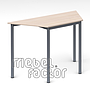 School table RONDO trapezoid 120x52cm, H76cm.