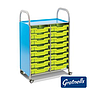 Callero double column trolley, 16 shallow trays (F1)